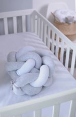 Бампер-коса Baby Veres Light Grey Melange 120*15